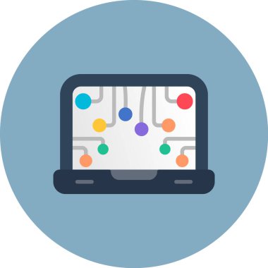 bilgisayar renkli vektör simgesi