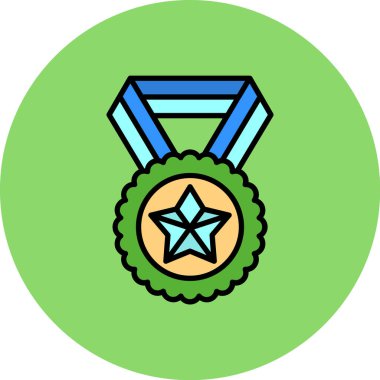 Madalya vektör simgesi modern basit illüstrasyon