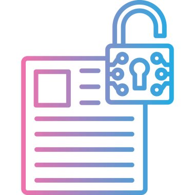 Kilit. Web simgesi basit illüstrasyon