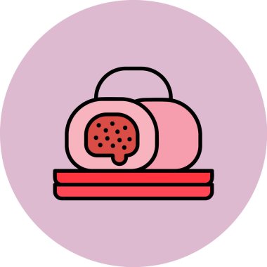 Kek. Web simgesi basit illüstrasyon