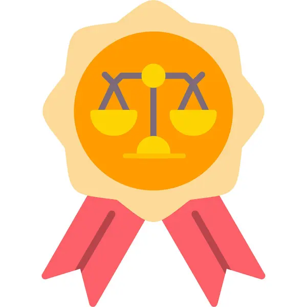 Adalet ikonu vektörü. düz tasarım biçimi.