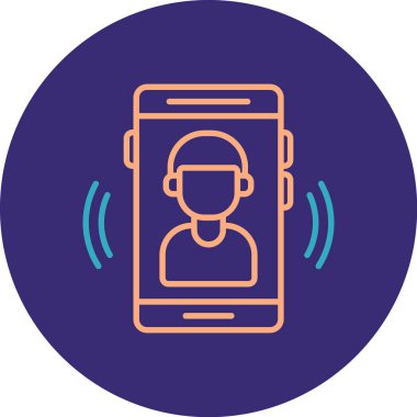 Mobil kutsal kişilerin resmi, vektör çizim