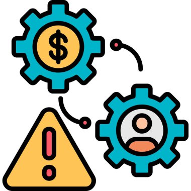para yönetimi renk ikonu vektörü. Yönetim tabelası. izole edilmiş sembol çizimi
