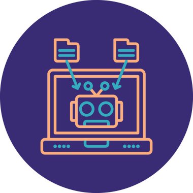 Robot simgesinin vektör illüstrasyonu