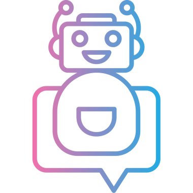 robot ikon vektör illüstrasyonu