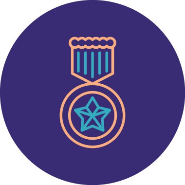 Madalya ikon vektör illüstrasyonu