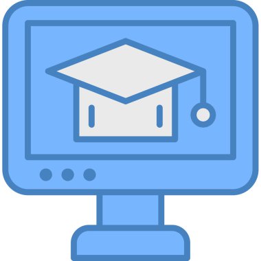 eğitim öğrenme ikonu düz stil