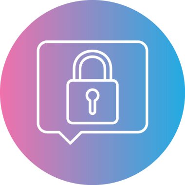 Kilit simgesinin vektör illüstrasyonu