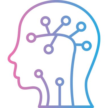 Beyin. Web simgesi basit illüstrasyon