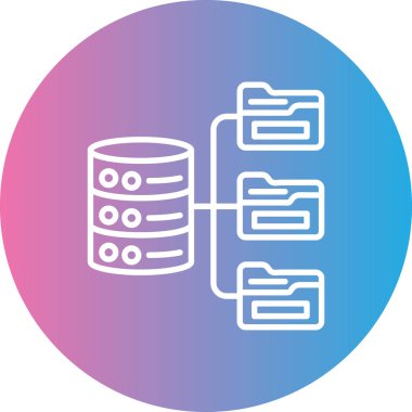 Veri depolama simgesinin vektör illüstrasyonu