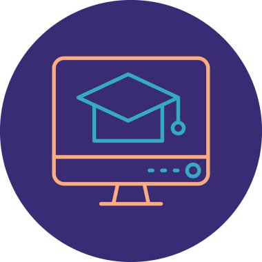 Dizüstü bilgisayar simgesi vektör çizimi