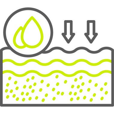 su damlası simgesi, vektör illüstrasyonu