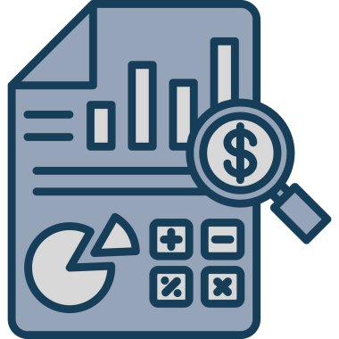 Analiz iş finans simgesi - taslak biçimi