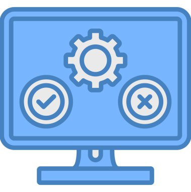 Bilgisayar. Web simgesi basit illüstrasyon