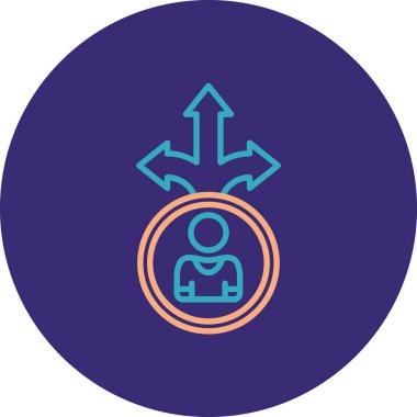 Bir insan simgesinin vektör illüstrasyonu