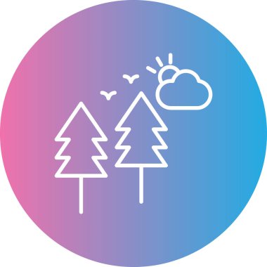 Ağaç simgesinin vektör illüstrasyonu