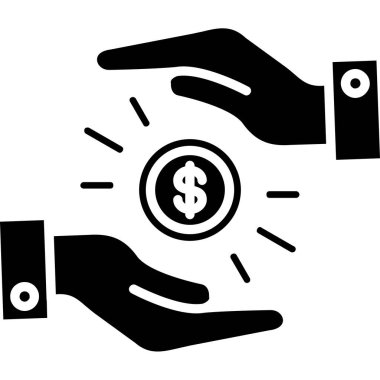 iş finans el simgesi sağlam stil