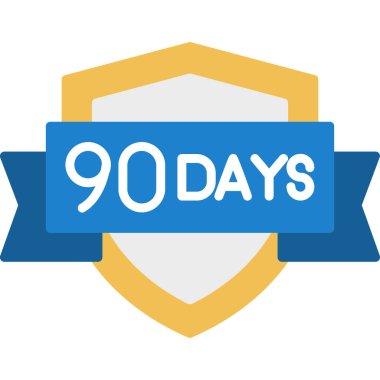 Mavi kurdeleli, vektörlü, simge dizaynlı 98 gün kaldı