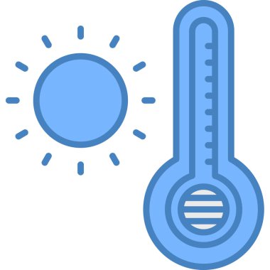 termometre simgesi, vektör illüstrasyonu