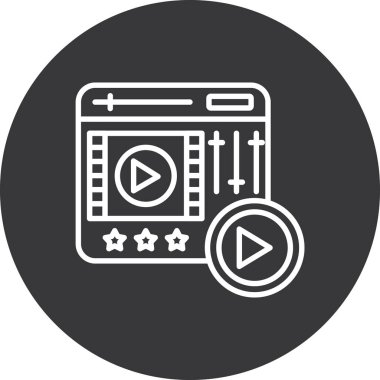 video kamera ikonu vektör illüstrasyonu