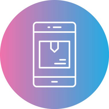 Mobil modern simgenin vektör illüstrasyonu