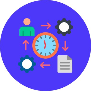 zaman yönetimi düz simgeler