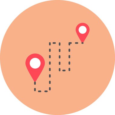 Harita konumu. Basit illüstrasyon