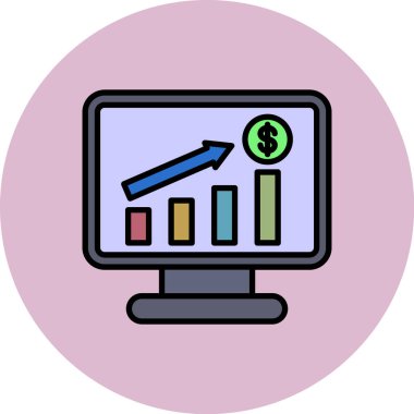iş büyümesi simgesi vektör illüstrasyonu