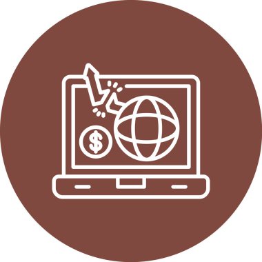 genel internet vektör çizgisi simgesi, imzala