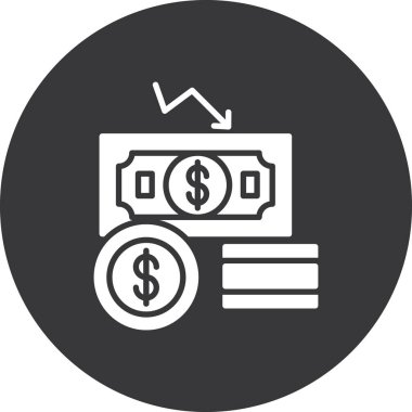 İş ve finans simgesinin vektör illüstrasyonu