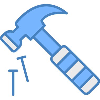 Çekiç ağı simgesi, basit vektör illüstrasyonu