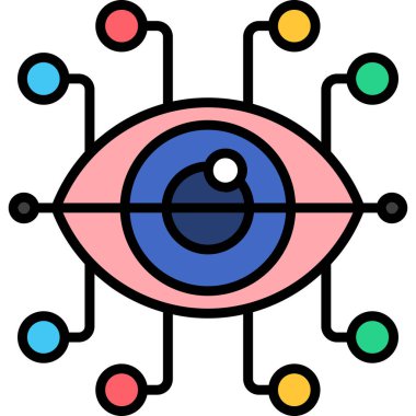 Göz simgesi vektör illüstrasyonu