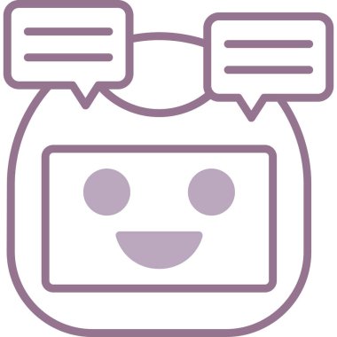 Sohbet yüz simgesi ana hatları biçiminde