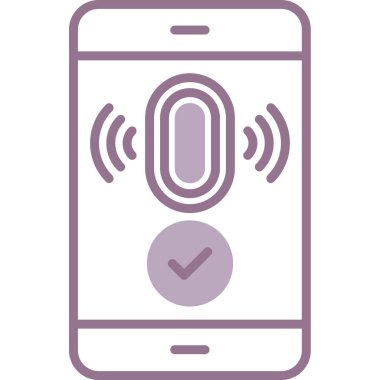 Cep telefonu simgesi, vektör illüstrasyonu