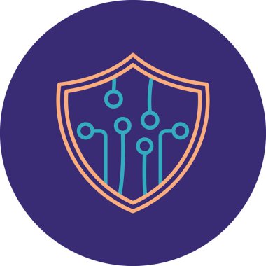 Güvenlik güvenliğinin vektör simgesi, güvenlik sisteminin vektör çizimi