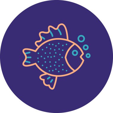 Balık simgesinin vektör illüstrasyonu