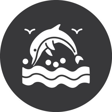 Bir yüzme simgesinin vektör illüstrasyonu