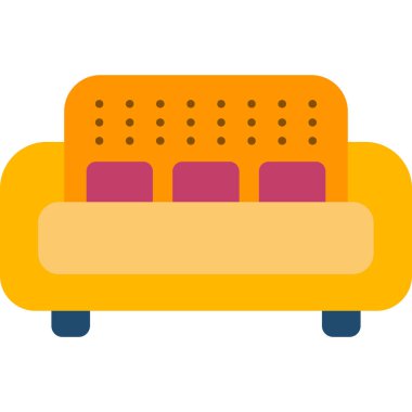 Kanepe ikonu. Düz dizayn. vektör 10.