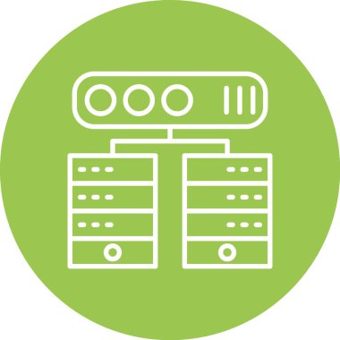 Sunucu. Web simgesi basit illüstrasyon