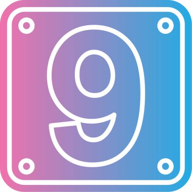 Sekiz numaralı simge modern vektör illüstrasyonu