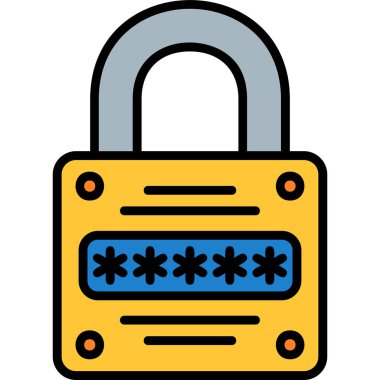 ikon vektör illüstrasyonunu kilitle