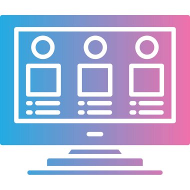 Televizyon. Web simgesi basit illüstrasyon