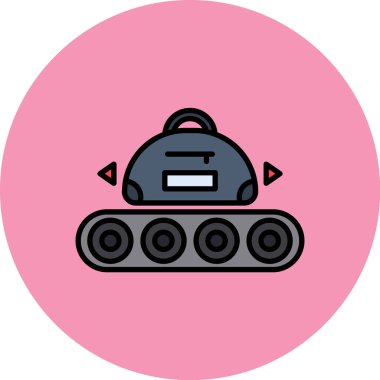 askeri tank vektör simgesi modern basit vektör illüstrasyonu