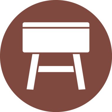 Yedek kulübesi Web simgesi basit illüstrasyon