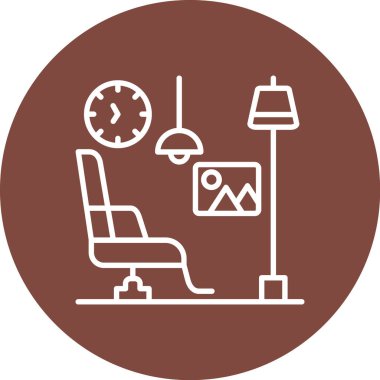 modern simge vektör illüstrasyonu, ofis konsepti