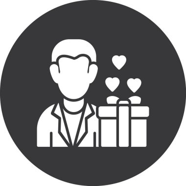 hediye simgesi vektör illüstrasyonu