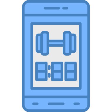 fitness egzersiz simgesi, vektör illüstrasyonu