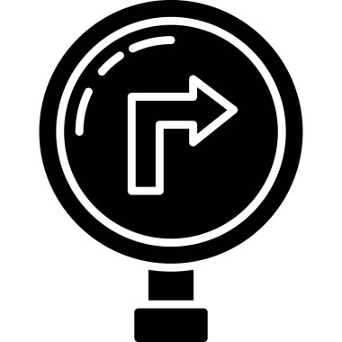 Yön ok simgesi, vektör illüstrasyonu