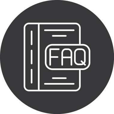 Faq simge vektör illüstrasyonu