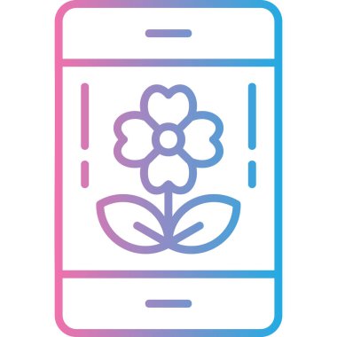 Bir çiçek simgesinin vektör illüstrasyonu